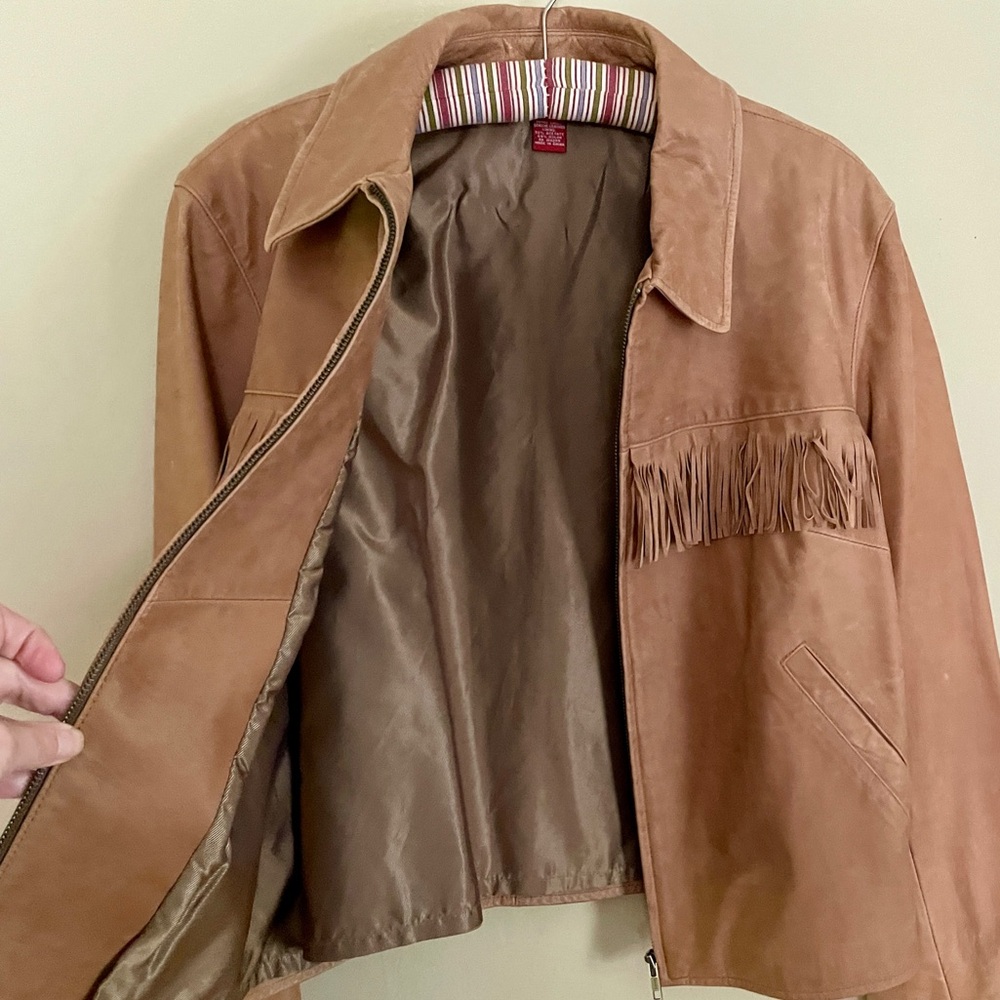 Sundance | Vintage Fringed Leather Zip Jacket ♥ EUC - Picture 3 of 7